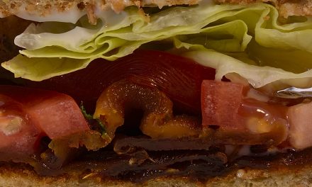 Sous Vide: Butternut Squash “Bacon,” Lettuce and Tomato Sandwich
